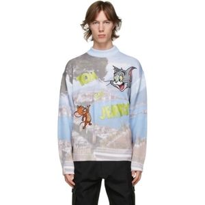 Tom and Jerry Graphic Crewneck Sweater - White